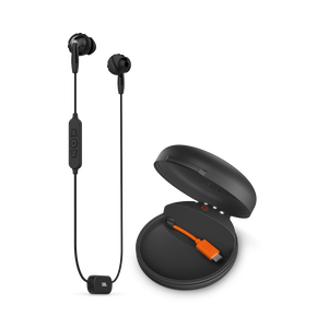 JBL Inspire 700 - Black - In-Ear Wireless Sport Headphones with charging case - Hero